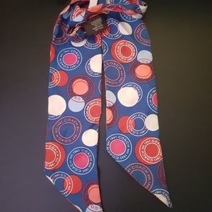 Coach - Reversible Silk Tie Scarf | Color: Blue/Pi